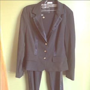 NWT Cache Black 2 piece Women's Suit Blazer Pants